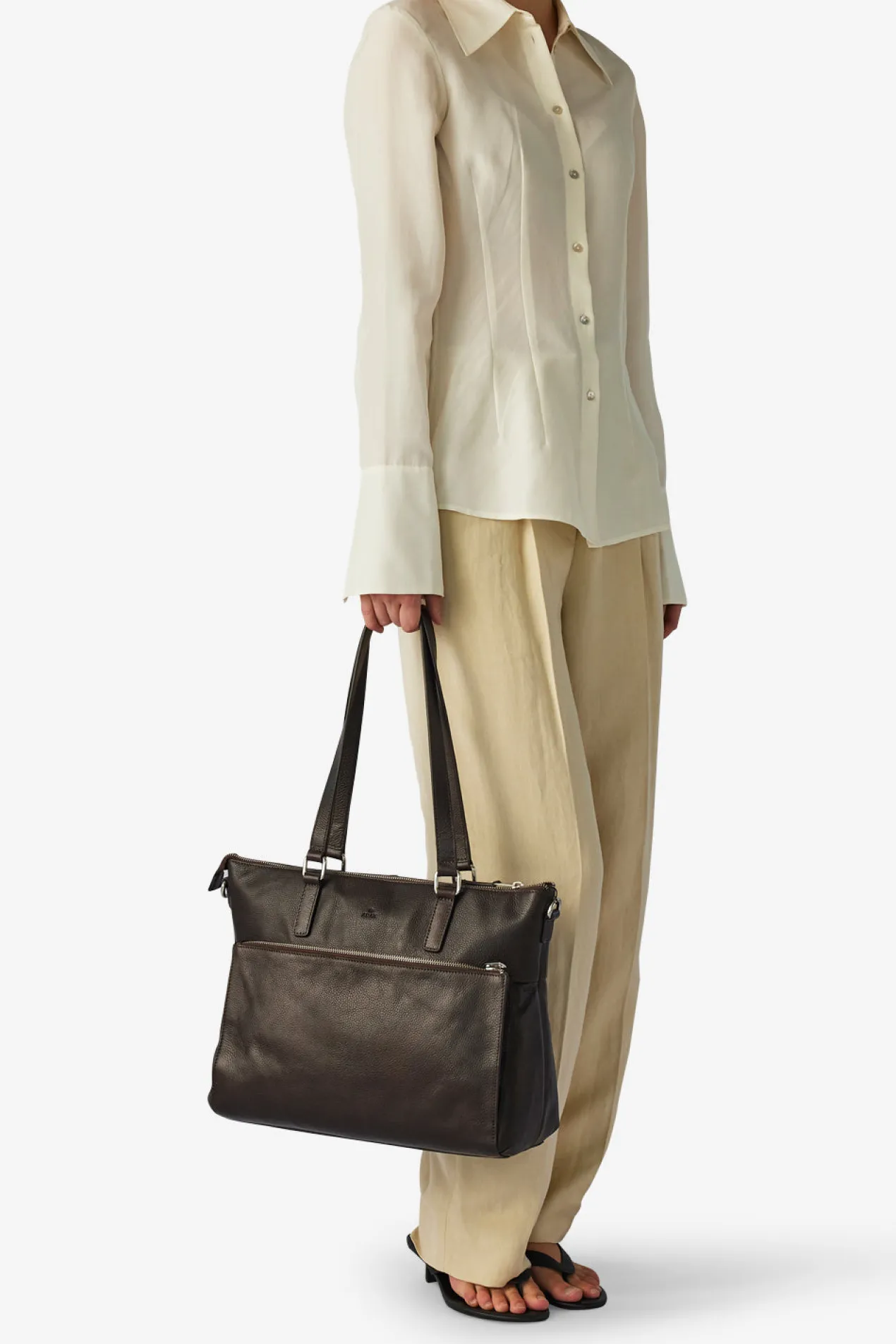 Napoli working bag Malia 14¨ Dark brown