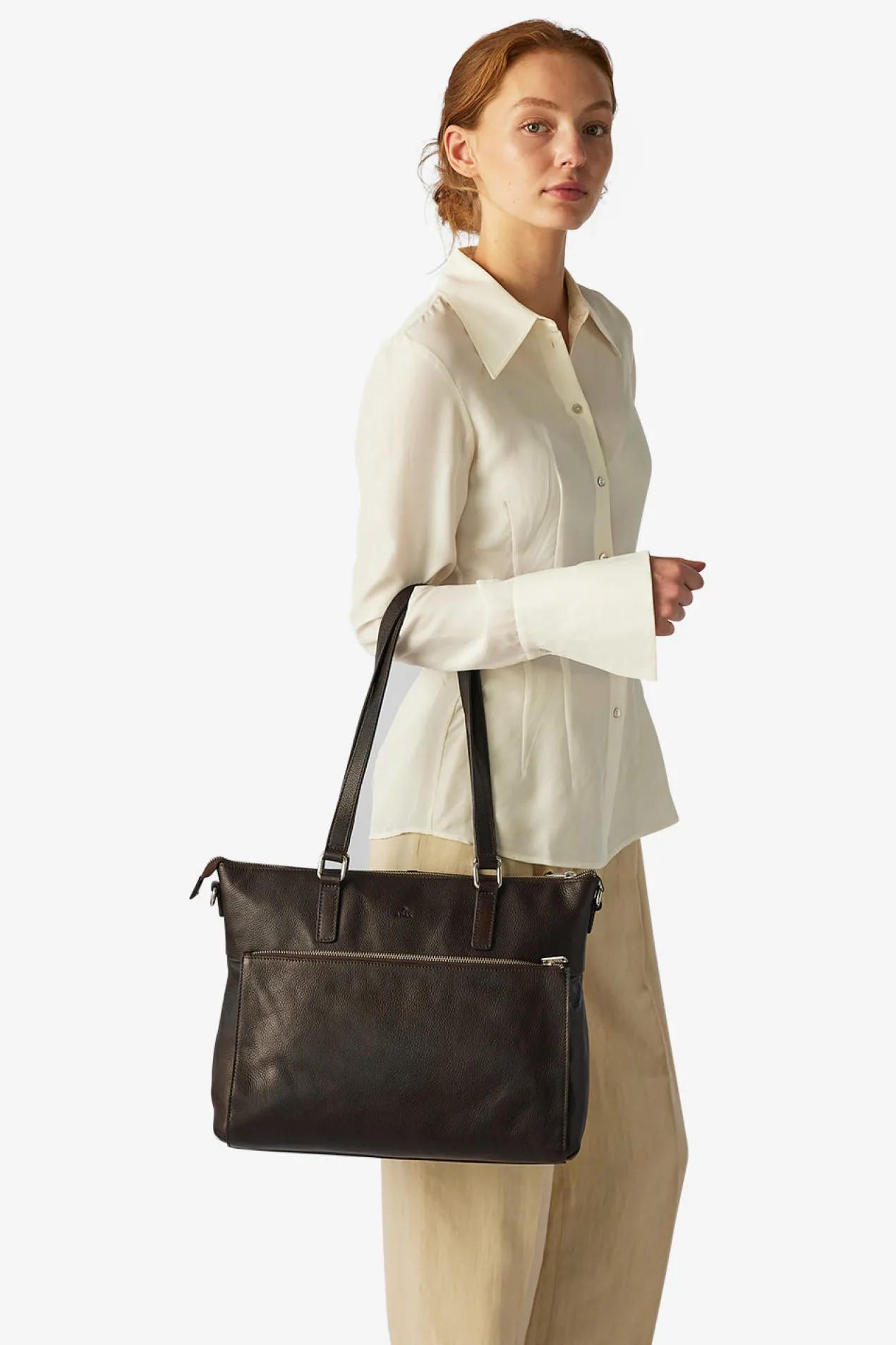 Napoli working bag Malia 14¨ Dark brown