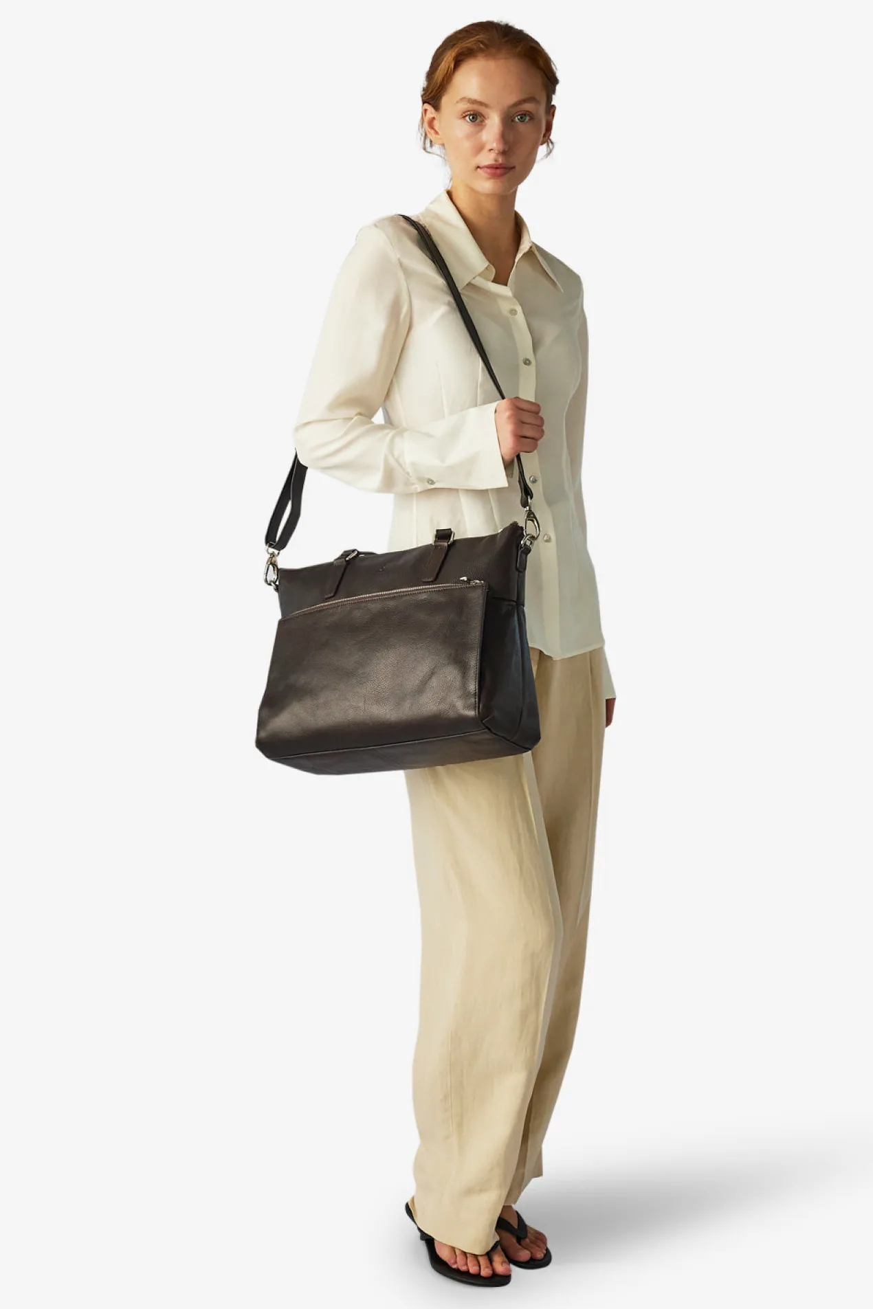 Napoli working bag Malia 14¨ Dark brown