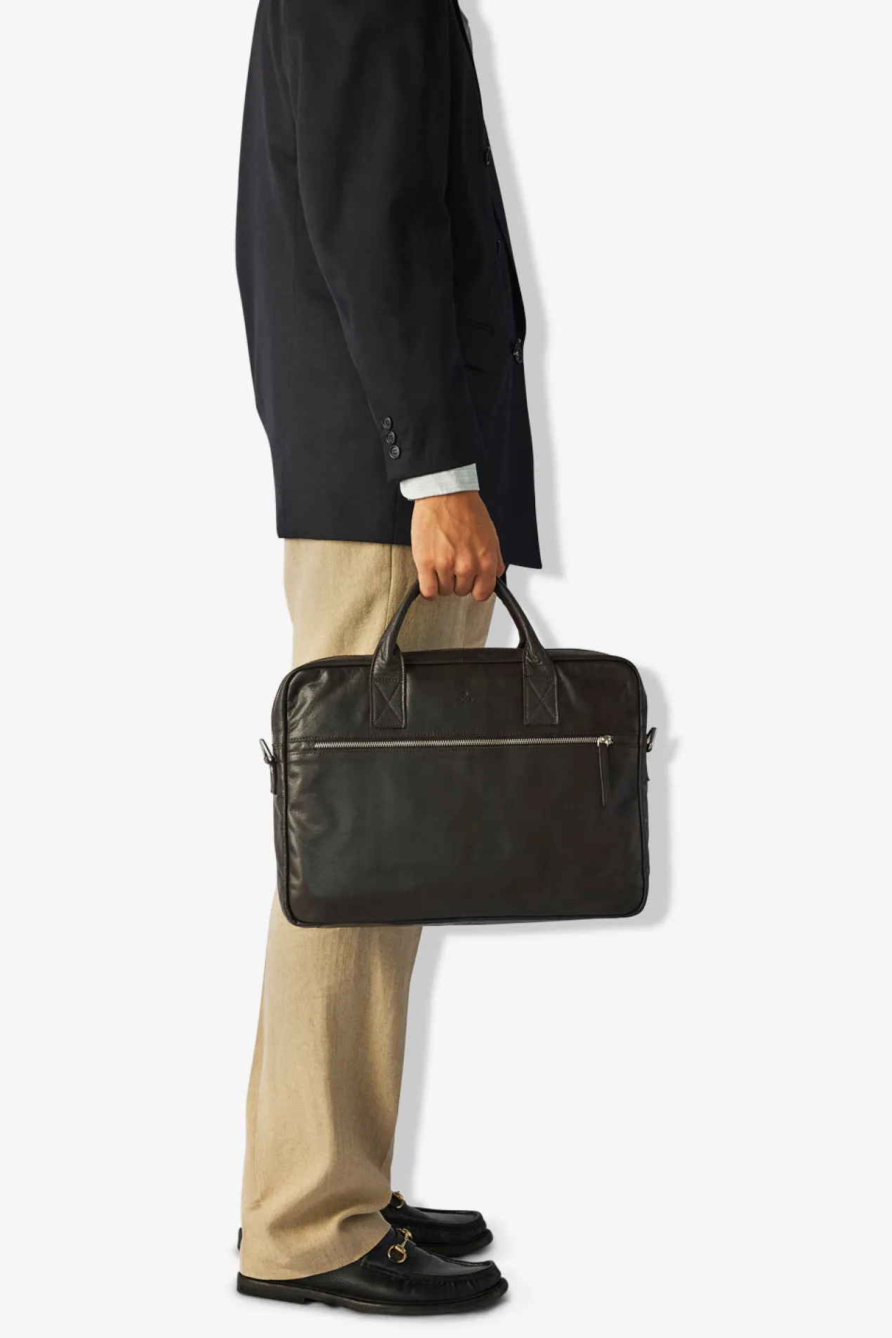 Prato briefcase Axel Dark brown