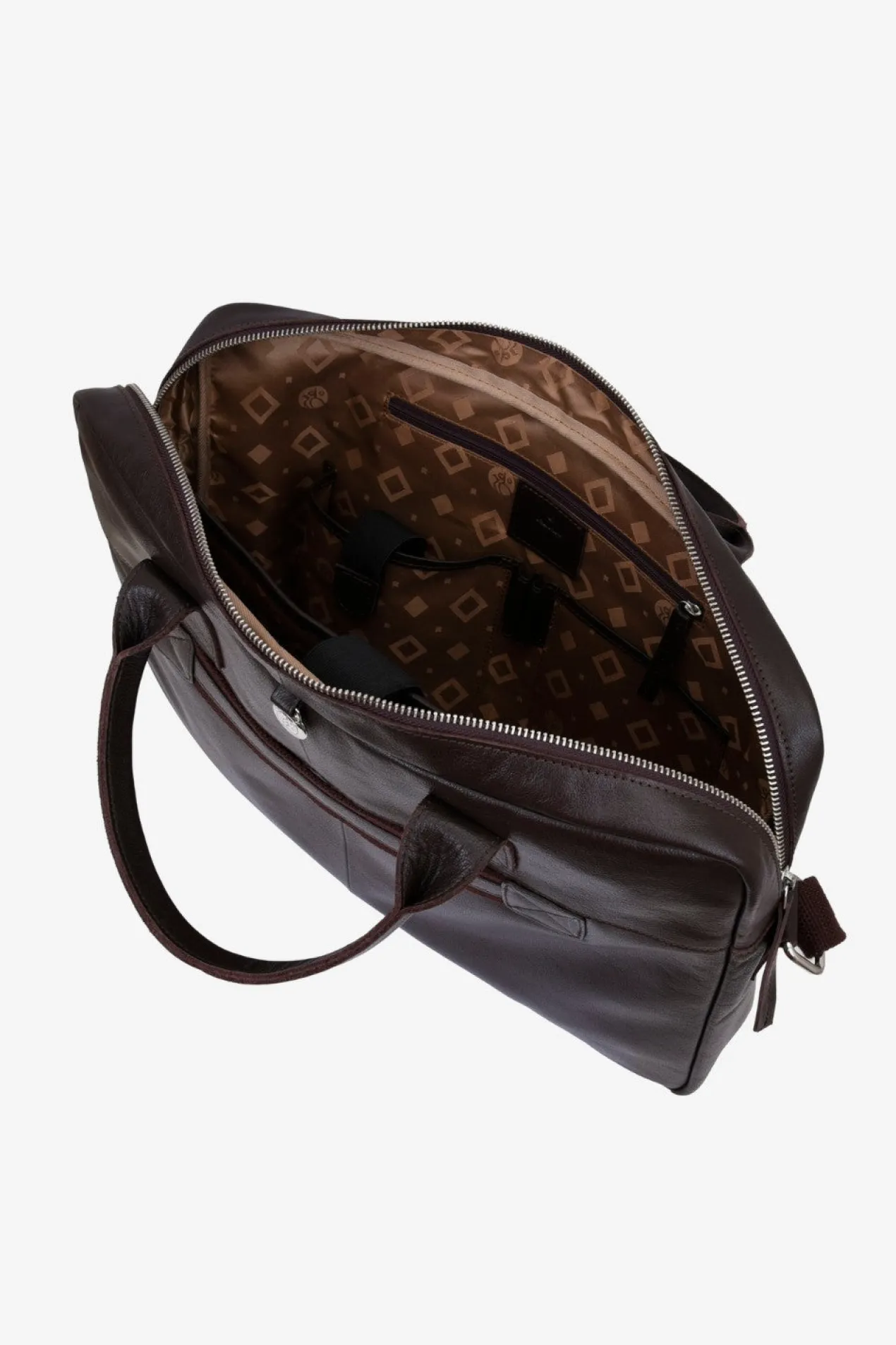 Prato briefcase Tobias Dark brown
