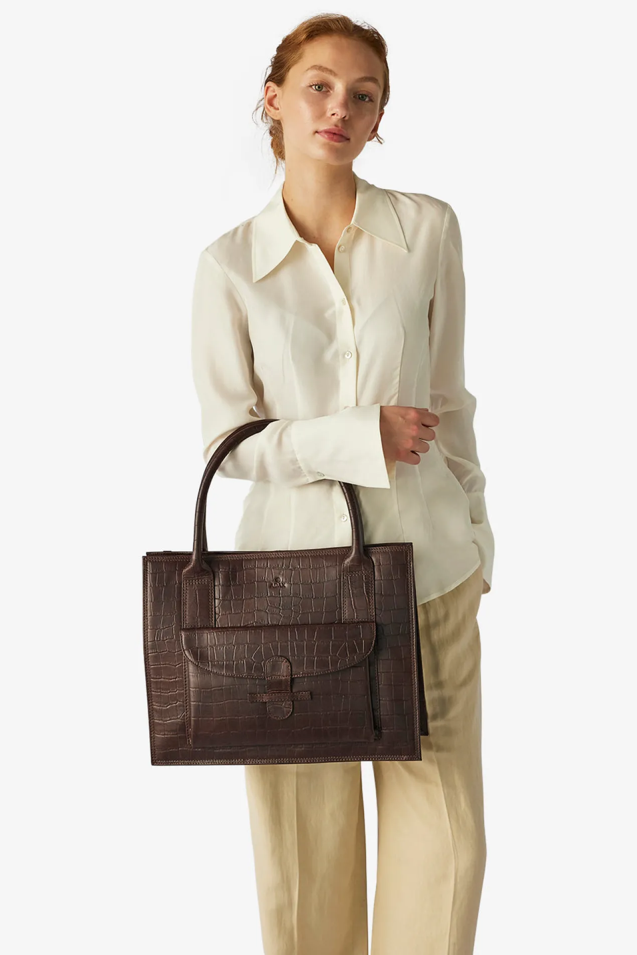 Ragusa shopper Valentina Dark brown