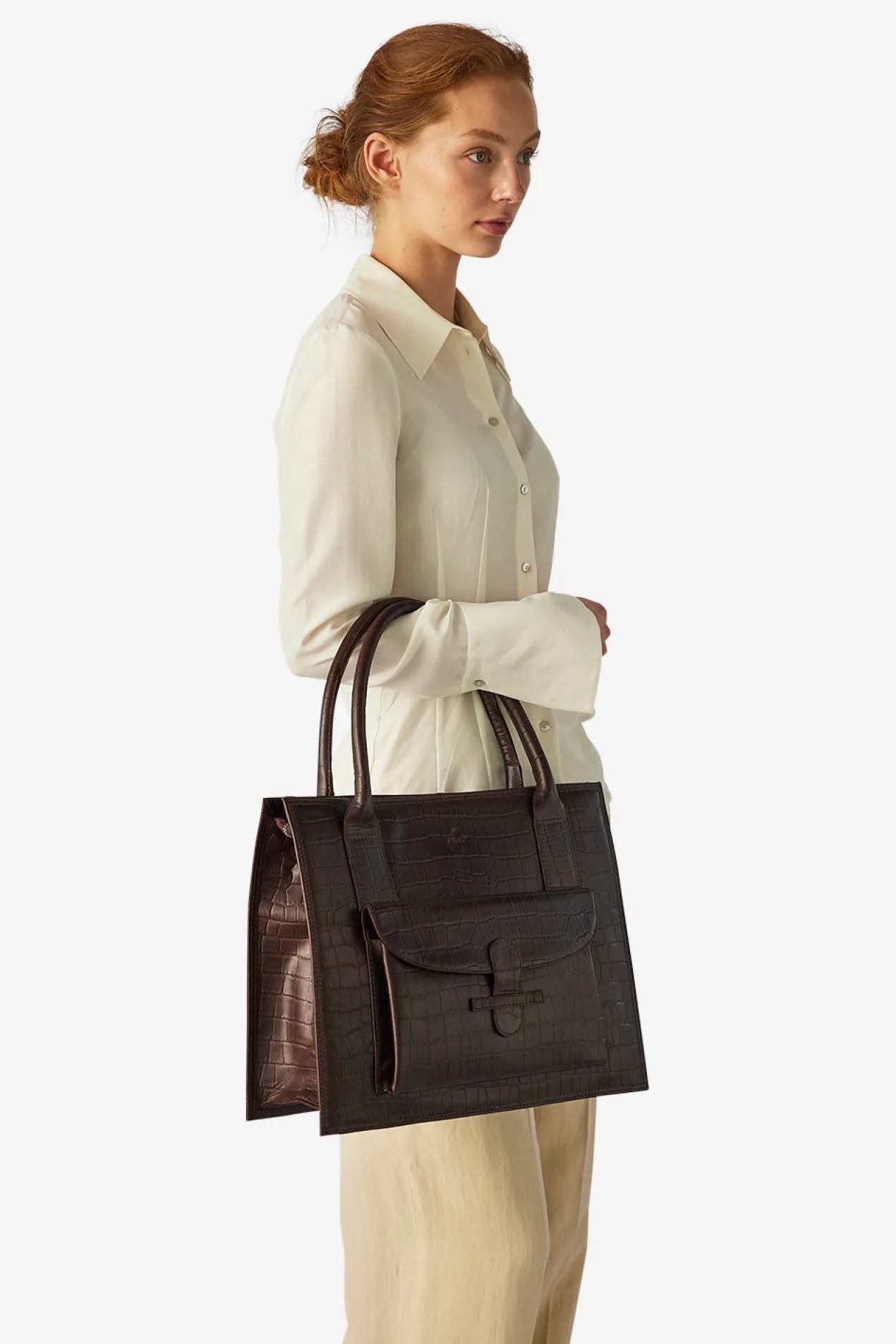Ragusa shopper Valentina Dark brown