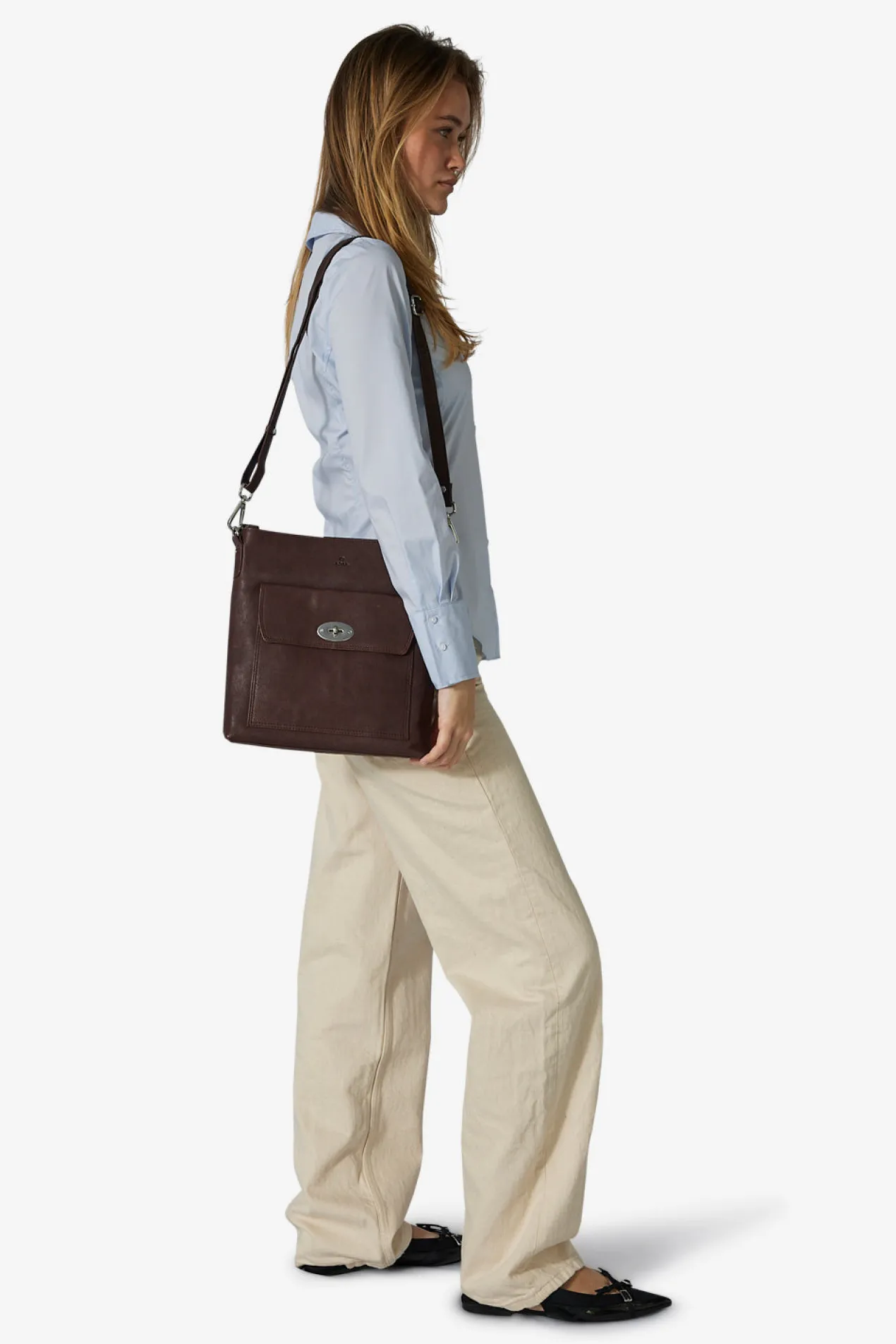 Ravenna crossbody Bianca Dark brown