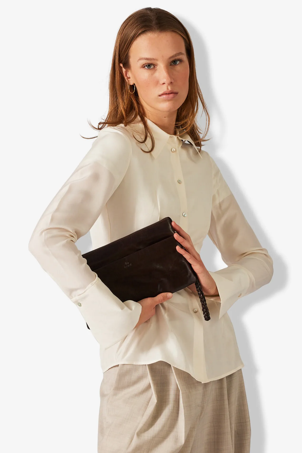 Salerno combi clutch Jasmina Dark brown